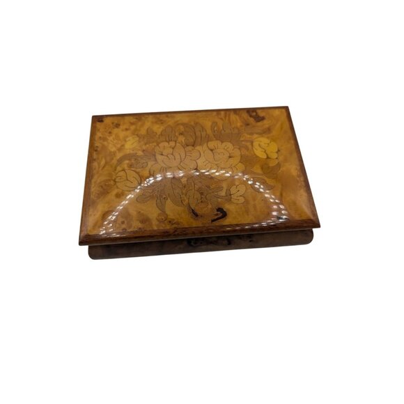 Vtg Reuge Swiss Musical Movement Wood Jewelry Box ~ Ireon Imports ~ Italy - Picture 11 of 15
